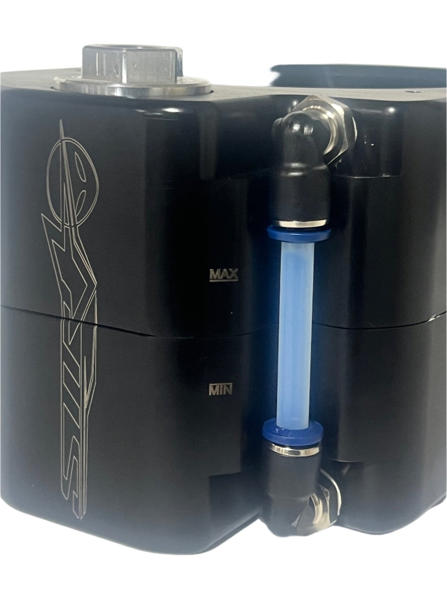 STR Mercury Billet Trim Pump Reservoir  Close Up
